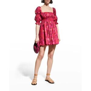 MISA Los Angeles Zadie Floral Cotton Babydoll Dress